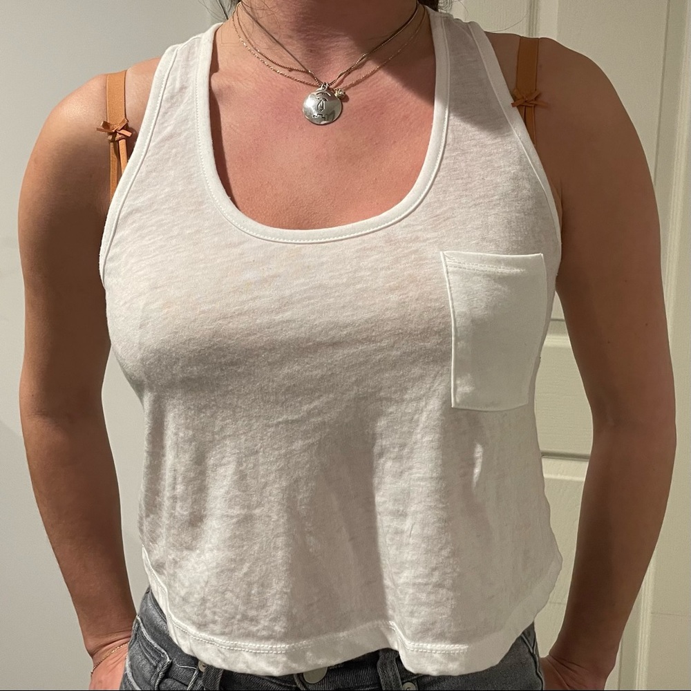 Lightweight, white, cute Mossimo crop top from Target